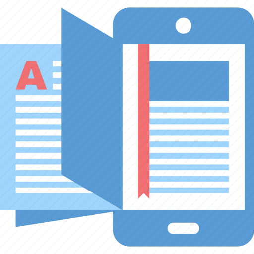 Book, digital, ebook, education, mobile, phone, read icon - Download on Iconfinder