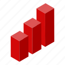 cartoon, chart, graph, isometric, manager, red, woman