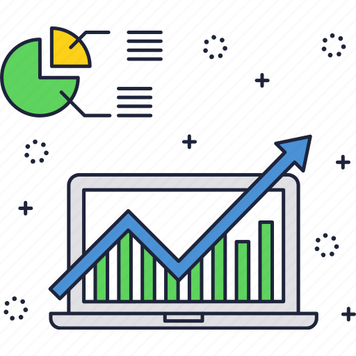 Chart, finance, graph, growth, laptop, report, statistics icon - Download on Iconfinder