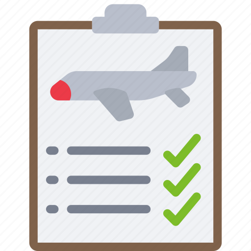 Aeroplane, checklist, aviation, vehicle, transportation, plane, airplane icon - Download on Iconfinder
