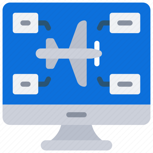Aircraft, computer, design, airplane, aeroplane, pc icon - Download on Iconfinder