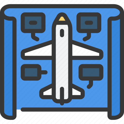 Aeroplane, blueprint, airplane, design, creation icon - Download on Iconfinder