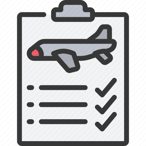 Aeroplane, checklist, aviation, vehicle, transportation, plane, airplane icon - Download on Iconfinder