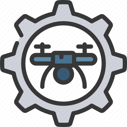 Drone, engineering, drones, technology, gear, cog, cogwheel icon - Download on Iconfinder