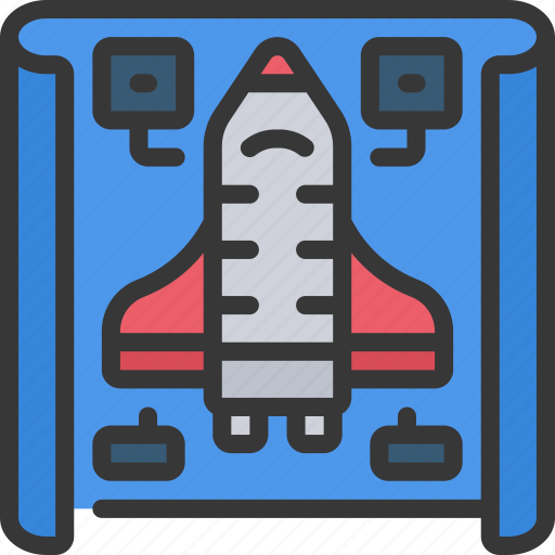 Rocket, blueprint, ship, exploration icon - Download on Iconfinder
