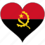 africa, angola, flags, heart, flag 