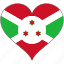 africa, burundi, flags, heart, flag 