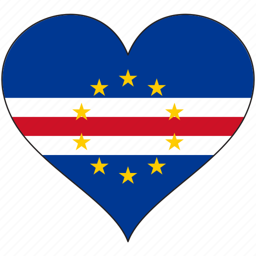 Africa, cape verde, flags, heart, flag icon - Download on Iconfinder