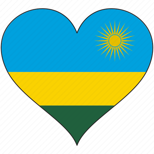 Africa, flags, heart, rwanda, flag icon - Download on Iconfinder