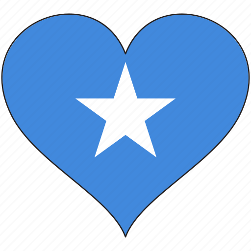 Africa, flags, heart, somalia, flag icon - Download on Iconfinder