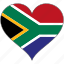 flags, heart, south africa, flag 