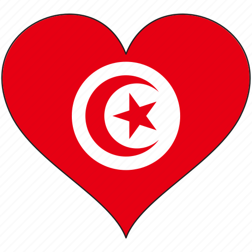 Africa, flags, heart, tunisia, flag icon - Download on Iconfinder