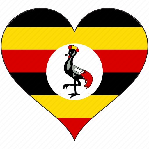 Africa, flags, heart, uganda, flag icon - Download on Iconfinder