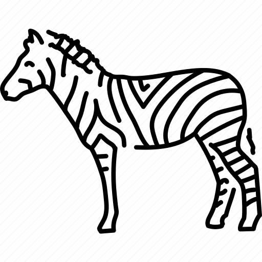 Zebra, horse, animal icon - Download on Iconfinder
