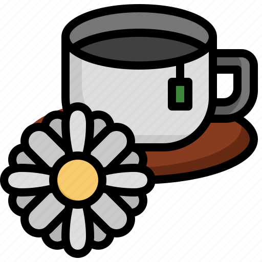Chamomile, aromatic, essential, hot, drink, afternoon tea icon - Download on Iconfinder