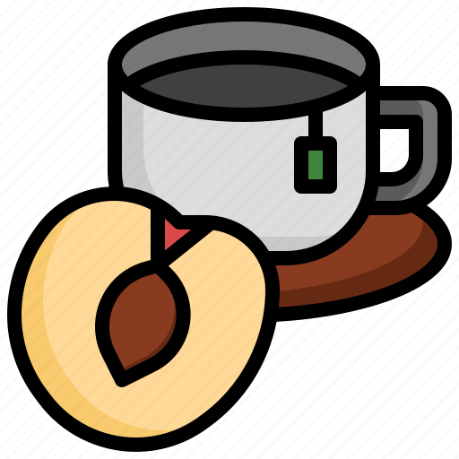 Peach, fruit, restaurant, hot, drink, cup, afternoon tea icon - Download on Iconfinder