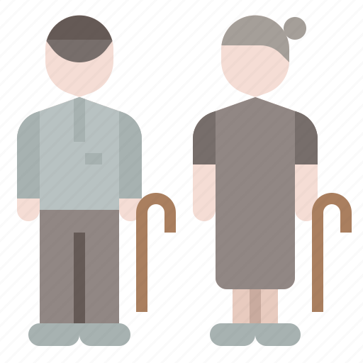 Elderly, grandfather, grandmother, ageing society, baby boomer icon - Download on Iconfinder