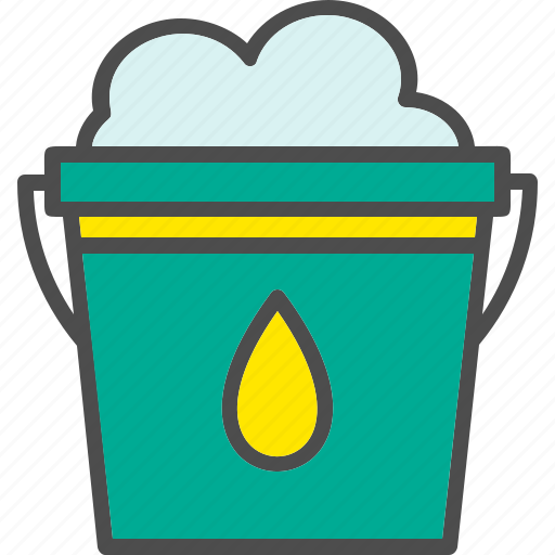 Bucket, clean, cleaning, container, floor, water icon - Download on Iconfinder