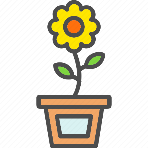 Pot, plant, flower, pen, penline, art, minimalism icon - Download on Iconfinder