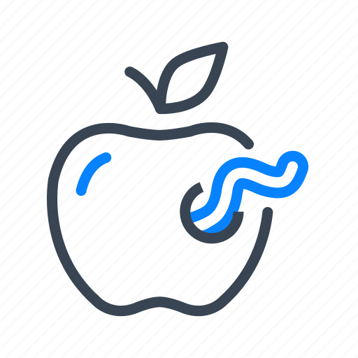 Apple, worm, agriculture, garden icon - Download on Iconfinder
