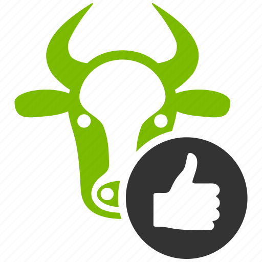 Approve, bull, cattle, cow, good mark, ok, thumb up icon - Download on Iconfinder
