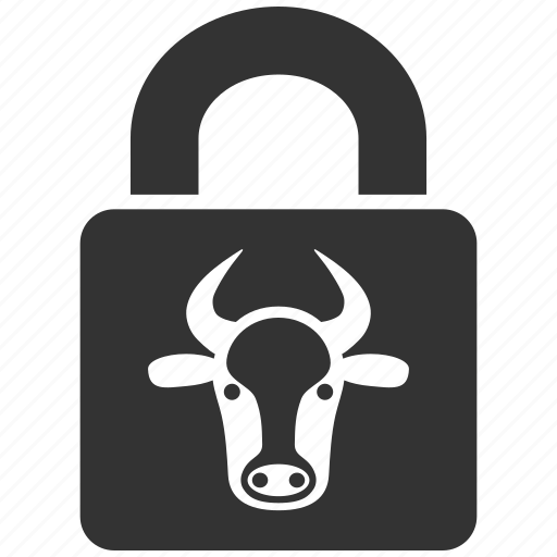 Bull, cow, power, protection, safe, secure, strong lock icon - Download on Iconfinder