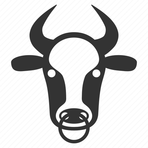Beef, cattle, cow head, power, ring, ringed ox, strong bull icon - Download on Iconfinder