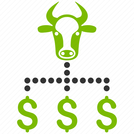 Cow price, dollar, farm business, finance, links, money, payment icon - Download on Iconfinder