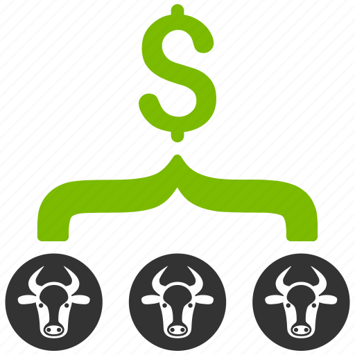 Agriculture, chart, cows, dollar, livestock business, money, result icon - Download on Iconfinder