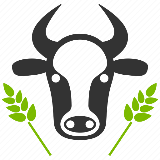Agriculture, bull, cow farm, farming, ox feeding, plant, wheat icon - Download on Iconfinder