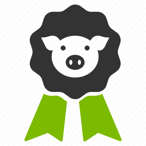 Award seal, best pork, guarantee, pig, quality, rating, stamp icon - Download on Iconfinder