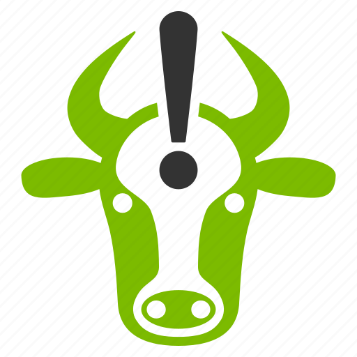 Attention, bull alert, cattle, cow problem, danger, error, ox caution icon - Download on Iconfinder
