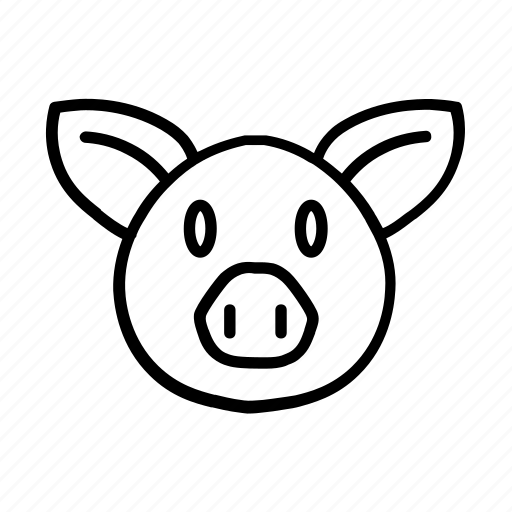 Animal, hog, meat, pig, piggy, animals, face icon - Download on Iconfinder