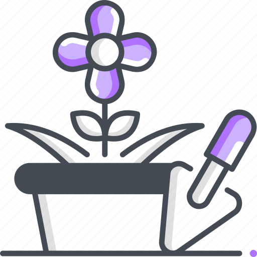 Trowel, plant pot, orchid, gardening, garden icon - Download on Iconfinder