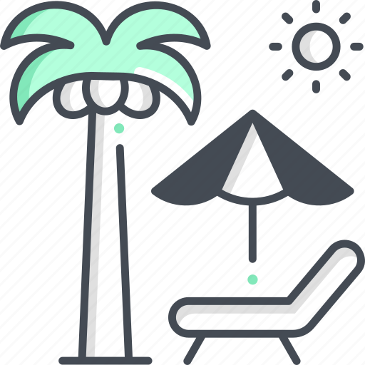 Summer, beach, holidays, vacations, sunbed icon - Download on Iconfinder