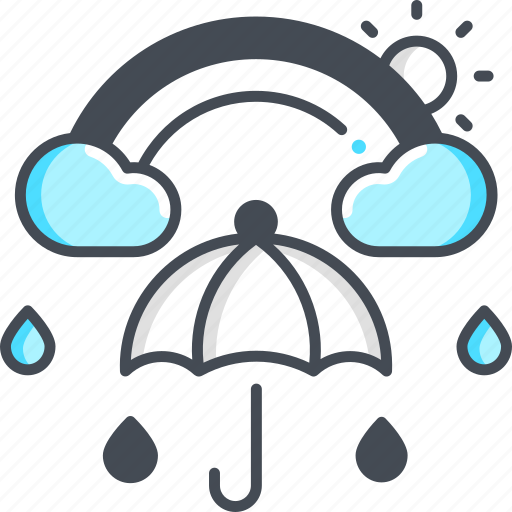 Rainbow, monsoon, umbrella, season, spring icon - Download on Iconfinder