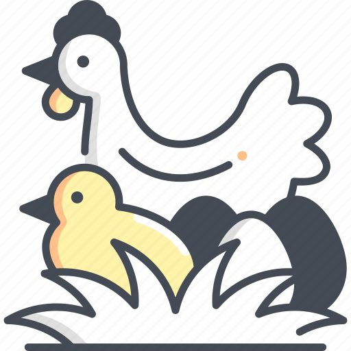 Poultry, chicken, hen, farm, bird icon - Download on Iconfinder