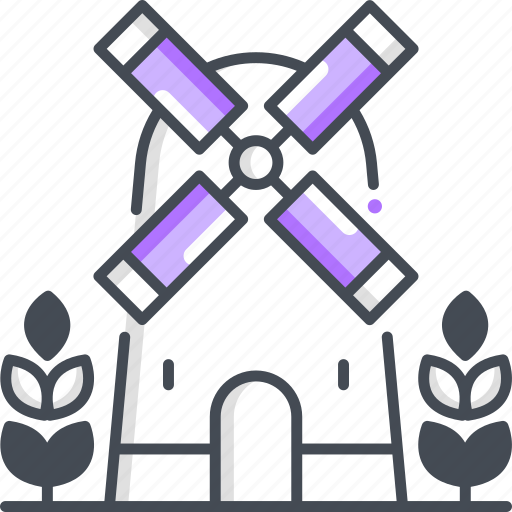 Wind mill, flour mill, mill, farm, wind icon - Download on Iconfinder