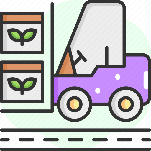 Forklift, transportation, industrial, truck, vehicle icon - Download on Iconfinder