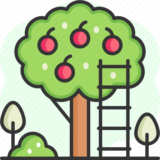 Ladder, fruits, step ladder, fruit tree, pick up icon - Download on Iconfinder