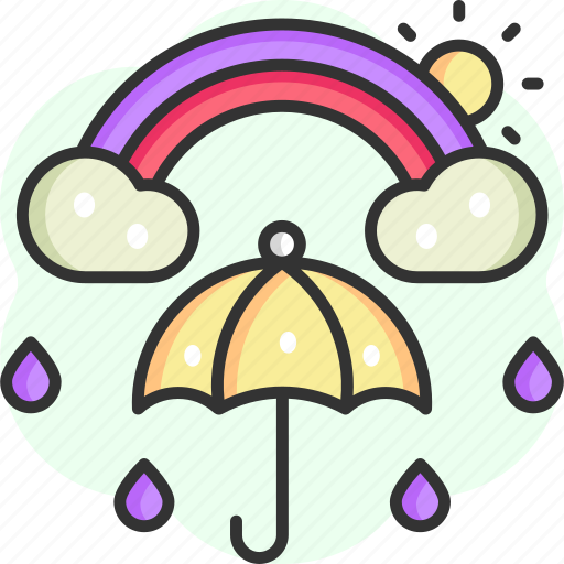 Rainbow, monsoon, umbrella, season, spring icon - Download on Iconfinder