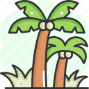 coconut tree, island, palm tree, landscape, nature