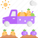 truck, vegetables, groceries, delivery, vegetable