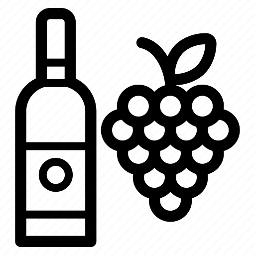 Bottle, grapes, wine icon - Download on Iconfinder