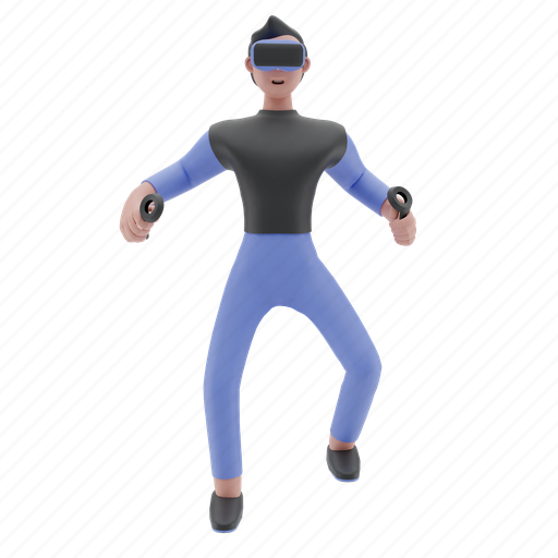 Man, with, vr 3D illustration - Download on Iconfinder