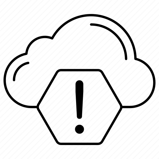 Cloud error, cloud alert, cloud warning, cloud caution, cloud risk icon - Download on Iconfinder