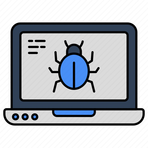 Infected laptop, system virus, system bug, system malware, laptop virus icon - Download on Iconfinder