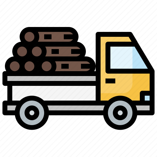 Carpentry, log, transportation, truck, wooden icon - Download on Iconfinder