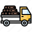 carpentry, log, transportation, truck, wooden 