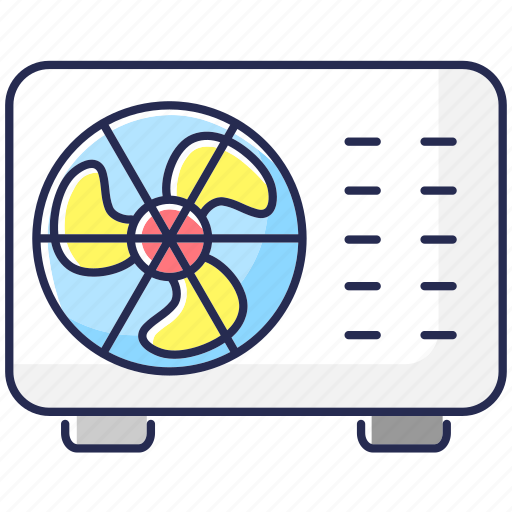 Air conditioner icon, domestic cooling, refrigeration system, split air conditioner icon - Download on Iconfinder